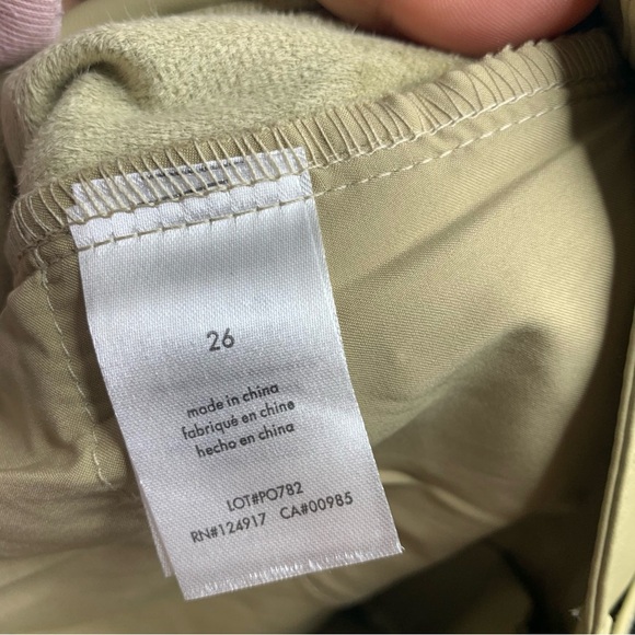 We Wore What‎ revolve faux leather green oat kick flare pants size 27 minimalist - Picture 9 of 11